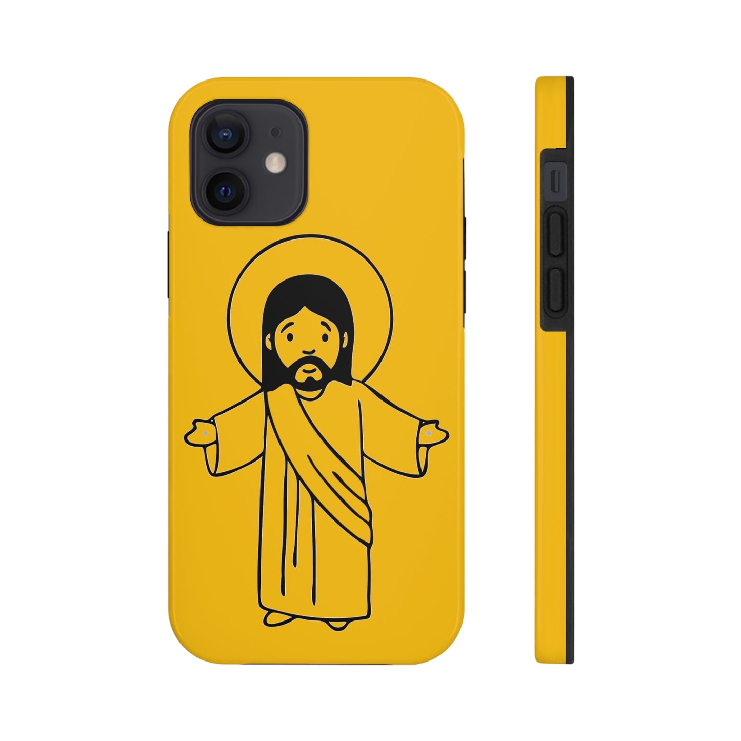 Cute Jesus Hug iPhone Case Yellow