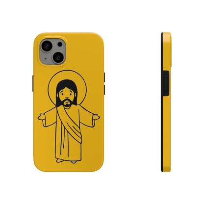 Cute Jesus Hug iPhone Case Yellow